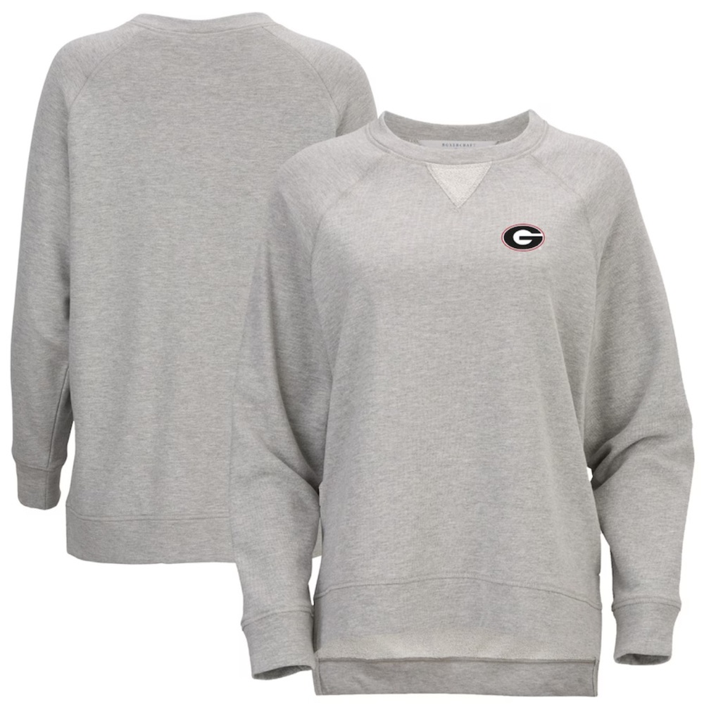NWT Georgia Bulldog Harlow Terry Ragland Pullover Sweatshirt